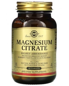 Solgar, Цитрат магния, 60 таблеток